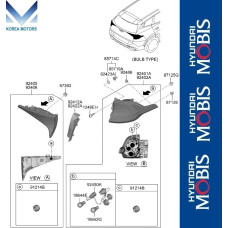 mobis bulb combination taillamp kia sportage 2021-25
